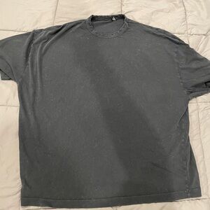 Oversized heavyweight t shirt in washed black